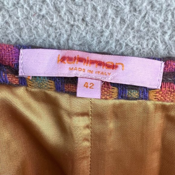 Womens Kuhlman Made In Italy Size 42 Skirt Wool Colorful - Picture 8 of 10